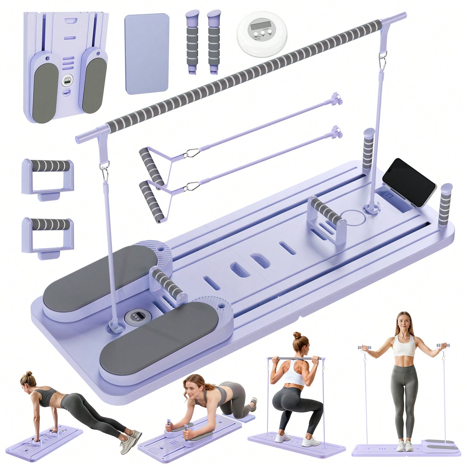 Pilates & Yoga Unleashed Studio Tuckahoe - 바가 있는 필라테스 리포머, 휴대폰 거치대가