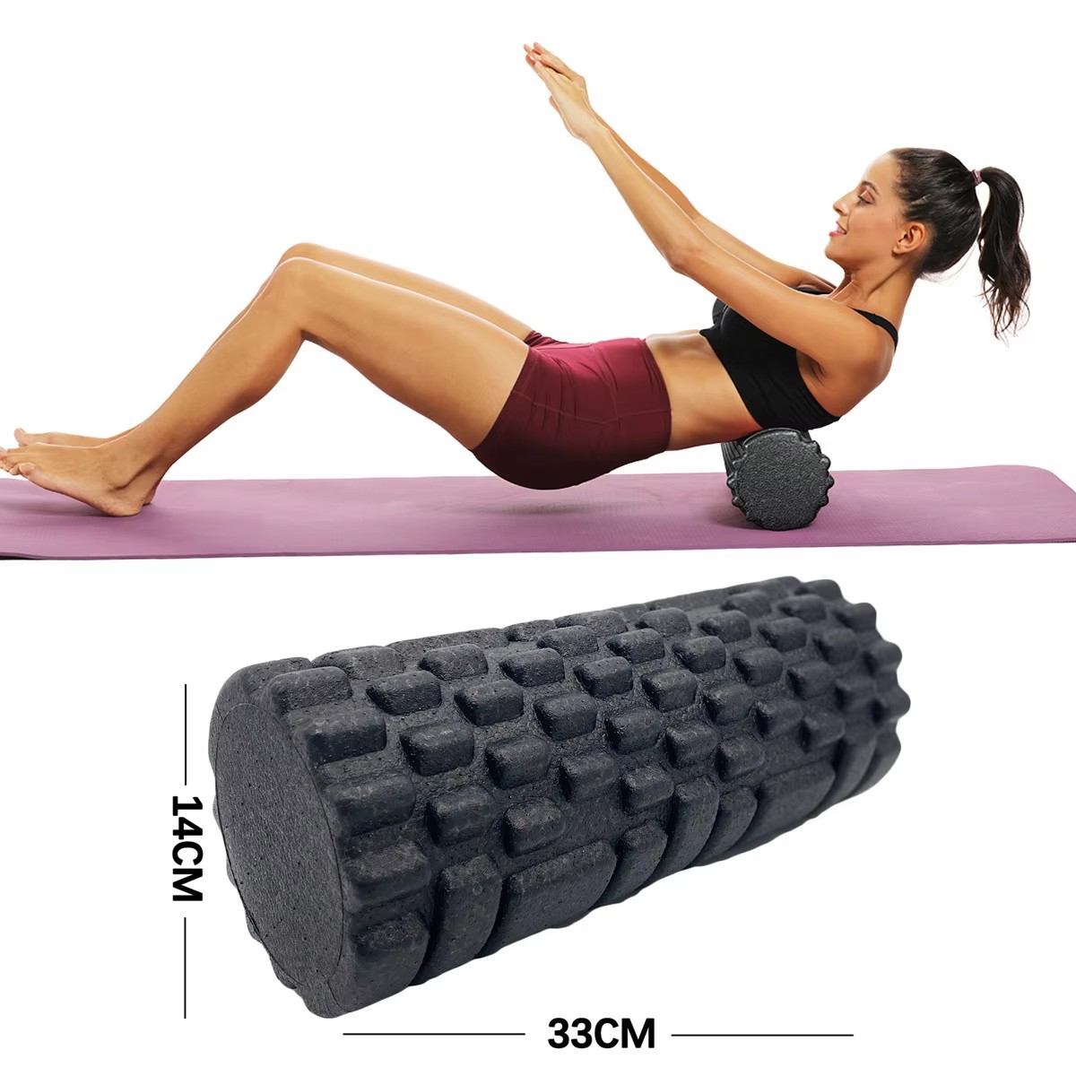 Home Pilates Yoga - 30/33cm 피트니스 폼 롤러 요가 마사지