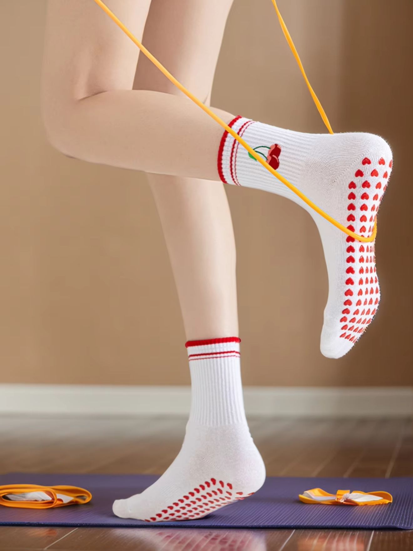 Yoga Pilates Yoga - 1쌍 크로스보더 전문 요가 양말, 면