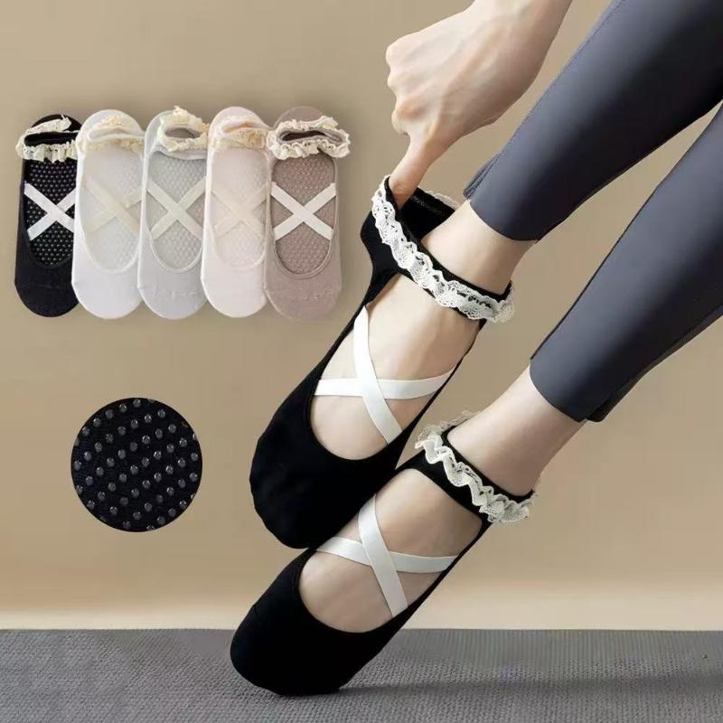 귀여운 레이스워크 필라테스 양말 1쌍, 여성용 요가 양 - Yoga Pilates Yoga 리뷰 및 가격
